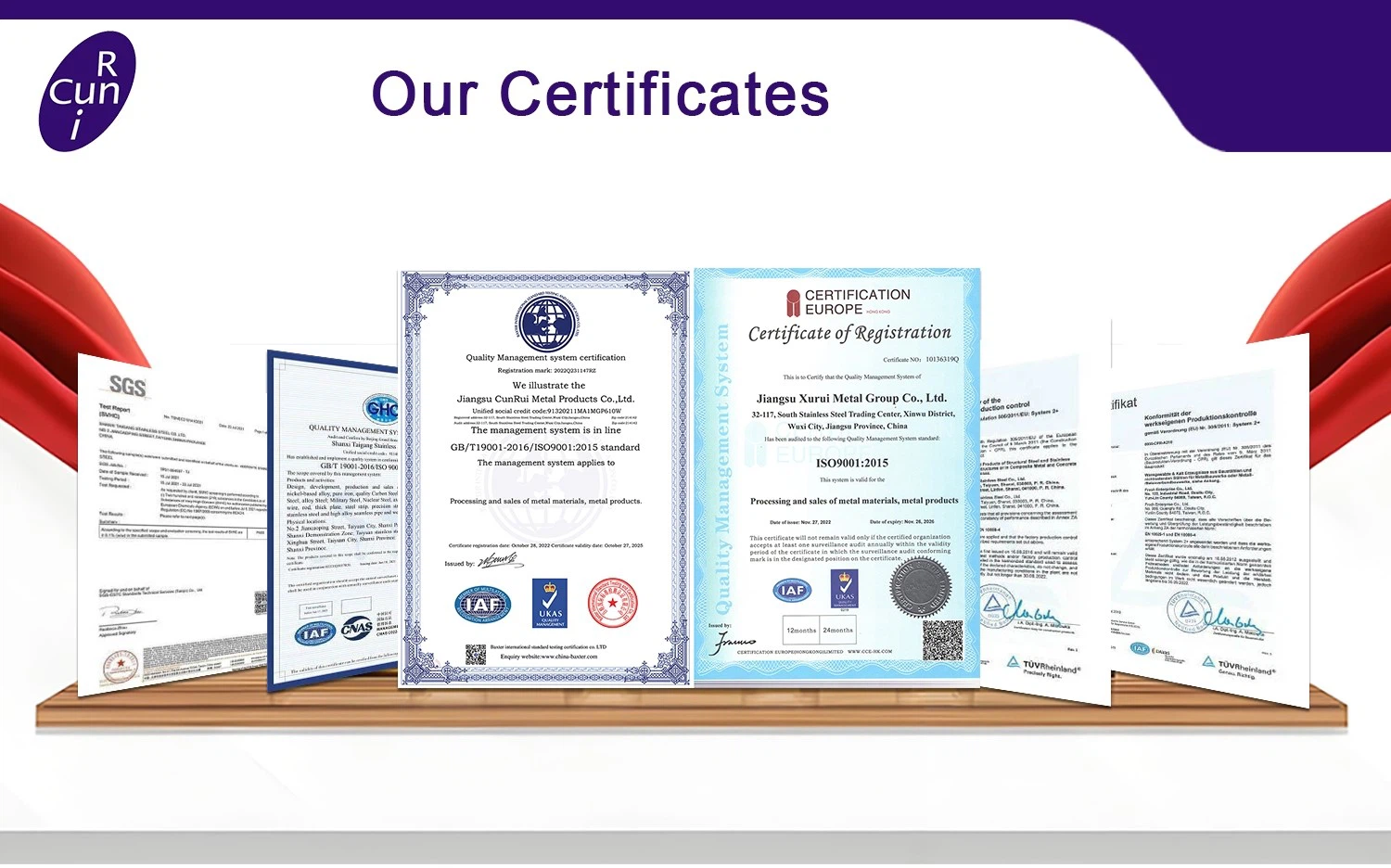 Our certificates Our certificates